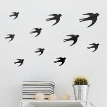 KAKUDER художественная Наклейка на стену, 3D акриловые наклейки на стену в виде ласточки, самодельные настенные украшения, декор для комнаты, новинка 2020 2024 - купить недорого