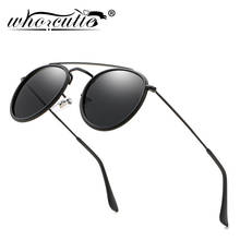 WHOCUTIE-gafas de sol redondas polarizadas para mujer, lentes de sol polarizadas con montura circular, diseño de marca, 2020 2024 - compra barato