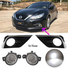 Faros antiniebla para coche, marco de luz antiniebla, tapa para faros de niebla, cubiertas de rejilla, interruptor de rejilla, para Nissan Teana Altima L33 2016 2017 2018 2024 - compra barato