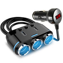 12 в-24 в розетка для автомобильного прикуривателя сплиттер штепсельная вилка LED USB зарядное устройство адаптер 3.1A 100 Вт Обнаружение для телефона MP3 DVR аксессуары 2024 - купить недорого