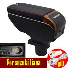 For suzuki liana armrest box Double doors open 7USB Centre Console Storage Box Arm Rest 2024 - buy cheap