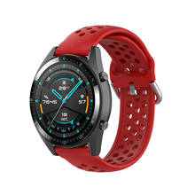 22 мм силиконовый ремешок для часов Correa Huawei Watch GT 2 46 мм Аксессуары спортивный резиновый ремешок для часов браслет для Huawei Watch GT Band 2024 - купить недорого