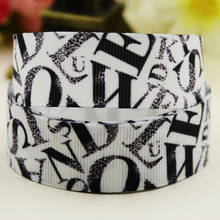 7/8'' 22mm,1" 25mm,1-1/2" 38mm,3" 75mm letter Printed grosgrain ribbon party decoration 10 Yards X-02537 2024 - buy cheap