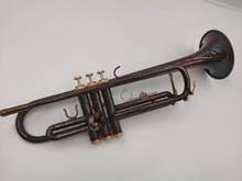 Bb trompeta cuerpo marrón oscuro superficie de simulación de cobre antiguo único instrumento Musical profesional con estuche envío gratis 2024 - compra barato