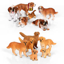 Realistic  Lovely Sankt Bernard,Golden Retriever Dogs Toys Model Figures, Dog Animals Figurines Educational Toys for Toddlers 2024 - compre barato