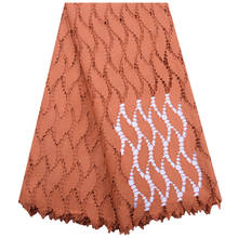 Kalume-tela de encaje africano para vestido de fiesta, tejido de encaje de guipur bordado con piedras solubles en agua, F1835 2024 - compra barato