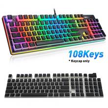 Набор сменных клавиш PBT для клавиатуры, универсальный двухцветный колпачок s для механической клавиатуры, 108 шт. 2024 - купить недорого