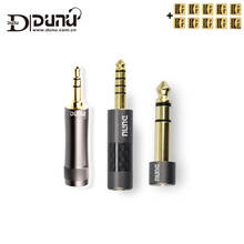 Adaptadores de conversor de áudio dunu, original, 3.5mm/4.4mm, macho balanceado para 2.5mm/2.5mm, fêmea (6.35-3.5), plugues de fone de ouvido dunu 2024 - compre barato