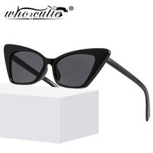 Gafas de sol clásicas de estilo ojo de gato para mujer, anteojos de sol femeninos con diseño de marca, montura estrecha grande, a la moda, color blanco y negro, estilo años 90s S419, 2021 2024 - compra barato