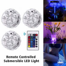 13 LED Remote Controlled Underwater Light IP68 Waterproof RGB Multicolor Submersible Vase Decoration Light Pool Magnet Lamp 2024 - buy cheap