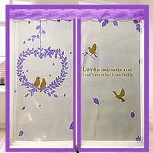 Romantic Purple Love Birds Tree Leaves Bedroom Door Window Mesh Screen Zipper Opening Yarn Fly Anti-Mosquito Net Curtain 2024 - buy cheap