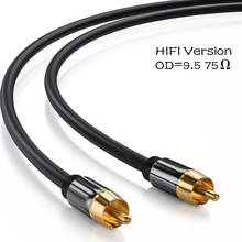 Cable HIFI RCA a RCA SPDIF, Cable Coaxial Digital de Audio AV, conector RCA para TV, DVD, barra de sonido, altavoz, Subwoofer, amplificador Phono 2024 - compra barato
