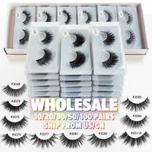 Wholesale 5D Mink Eyelashes 10/30/50/80/100 Pairs Mink Lashes Bulk Eyelash Extension Natural False Eyelashes Makeup Eye Lashes 2024 - buy cheap