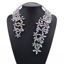 Luxury Crystal Open Chokers Necklaces Women Large Collar Statement Big Choker Necklace Lady Indian Boho Ethnic Necklace Jewelry 2024 - buy cheap