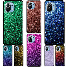 Capa de celular com brilhos de arco-íris, azul aquático, para xiaomi mi 11 ultra 9t 10t pro note 10 lite, para poco x3 pro m3 f2 f3 2024 - compre barato