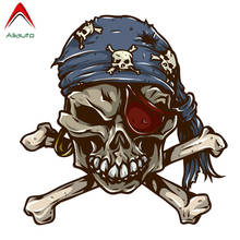 Aliauto Funny Car Accessories Pirate Skull Car Sticker & Decal for Motorcycle Volkswagen Golf 5 Bmw E46 16cm X15cm 2024 - buy cheap