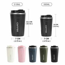 Stainless Steel Coffee Thermos Mug Portable Car Vacuum Flasks Travel Thermal Water Bottle Tumbler Insulated Bottle 380ml/510ml 2024 - buy cheap