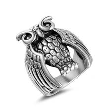 Personality Gothic Punk Hip Hop Men's Titanium Steel Owl Rings Fingers Hand Rings 2024 - buy cheap