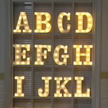 26 Letters White LED Night Light Marquee Sign Alphabet Lamp For Birthday New Year Valentine's Day Decoration 2024 - buy cheap