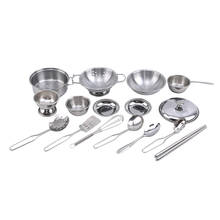 1Set Stainless Steel Baby Kitchen Cooking Toys Baby Pretend Playing House Educational Toy For Kitchen Utensils Cooker Kids Gift 2024 - buy cheap