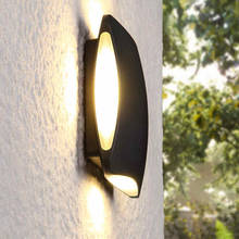 Lámpara LED de pared impermeable para exteriores, candelabro moderno de aluminio IP65, 6-12W, para decoración de porche y jardín 2024 - compra barato