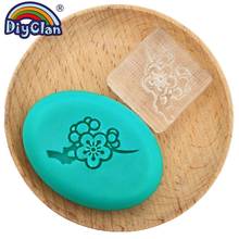 Plum Blossom Handmade Soap Stamp Transparent Diy Natural Soap Making Seal With Handle Acrylic Custom Pattern Imprint 2024 - compra barato