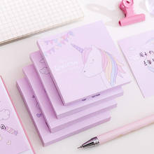 1pcs Unicorn Notebook Novelty Planner Stickers Student Cute Memo Sheets Kawaii Stationery Memo Pad Sticky Notes School Supplies 2024 - buy cheap