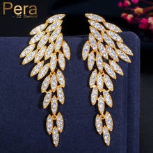 Pera Vintage Marquise Cut Cubic Zirconia Wing Shape Long Drop 18 Gold Filled Earrings for Women Luxury Designer Ear Jewelry E474 2024 - buy cheap