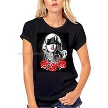 Marilyn Gangsta Hip Hop T Shirt Tattoos Guns Old School Skull Women Tshirt Girl Cotton O-neck T Shirt Hip Hop Tees Tops Harajuku 2024 - buy cheap