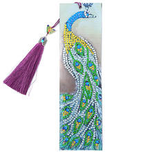 5D Diamond Painting Leather Bookmarks Tassel Bookmarks Special Shaped Diamond Embroidery Craft 2024 - buy cheap