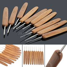 10 шт бамбуковые ручки металлические крючки для вязания крючком спицы для вязания крючком Costura Швейные аксессуары 10 размеров 0,5-2,75 мм 2024 - купить недорого