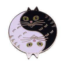 Cute yin yang cat pin beautiful hat bag decor 2024 - buy cheap