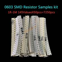 Kit de amostras de resistor smd 7250 fábricas, 1r-1m = = 0603 peças 2024 - compre barato