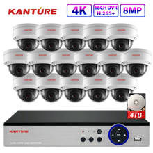 Kanture-kit de câmeras de segurança dvr h.265 + 16ch 4k, ultra hd cctv 8mp, sistema de câmeras dome à prova de vandalismo, câmera de visão noturna 2024 - compre barato