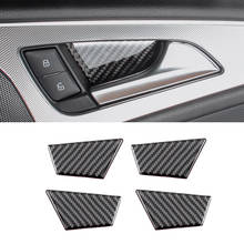 For Audi A6 C7 A6L 2012 2013 2014 2015 2016 Carbon Fiber Car Interior Door Handle Panel Door Bowl Cover Trim 2024 - buy cheap