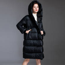 2019 New Thicken Warm Winter Luxury Women Long Down Jacket Outwear Parka Coat Hooded Black Warm Down Jackets Women 2024 - buy cheap