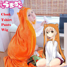 High Himouto! Umaru-chan Cloak Anime Umaru Chan Doma Umaru Cosplay Costume Flannels Cloaks Blanket Soft Cap Hoodie Wigs All Set 2024 - buy cheap