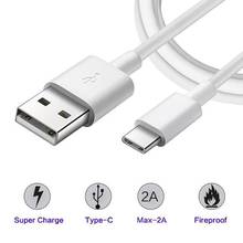 Cable de carga rápida USB tipo C para móvil, cargador de sincronización de datos de 2m para Huawei, Samsung, Galaxy, HTC, cable de línea de carga de teléfono móvil de viaje 2024 - compra barato