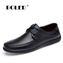 New Style Soft Genuine Leather Shoes Men Loafers Moccasins High Quality Men Flats Shoes Comfortable Walking Men Shoes 2024 - buy cheap