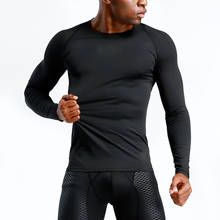 Camisetas deportivas térmicas de manga larga para hombre, camisa negra de compresión, ropa interior de Fitness para correr, ropa termoactiva para gimnasio 2024 - compra barato