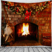 Tapiz de pared para fiesta navideña, manta colgante para dormitorio, árbol de Navidad, regalo para chimenea 2024 - compra barato
