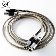 XSSH Audio Hifi 10 core Silver Plated OFC copper Female Male XLR RCA Aux Audio 3 pin xlr Mic audio coaxial microphone cable Cord 2024 - buy cheap