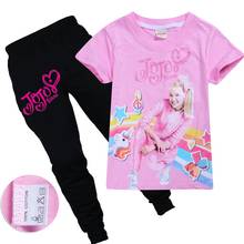 Nova JOJO Siwa Meninas Leggings Calças Roupas de Verão Ternos Curtos Tops Preto T Shirt Meninas Trajes Cosplay Crianças Conjunto de Roupas 2024 - compre barato