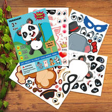 DIY Cute Cartoon Animal Stickers Make Your Own Sticker Zoo Birthday Party Favors Games Supplies For Kids  Face Change Stickers 2024 - buy cheap
