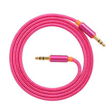 Cable de extensión de Audio de 1 metro, conector macho a macho de 3,5mm, Cable auxiliar de 3,5mm, extensor de Audio para amplificador de teléfonos móviles y ordenador 2024 - compra barato