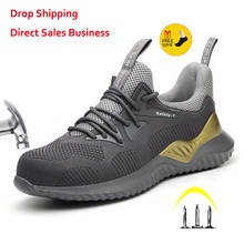 XPUHGM/Безопасная рабочая обувь; Ботинки для мужчин и женщин; Мужские ботинки со стальным носком; Противоразбивающие защитные рабочие кроссовки 2024 - купить недорого