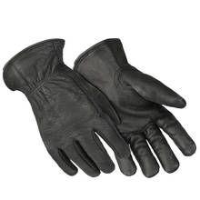 Black Work Gloves Grain Cowhide Leather Gardening Motorcycle Safety Working Glove Men&Women 2024 - buy cheap