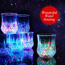 6pc/set Automatic LED Light-up Cups Water Sensor Beer Whisky Flashing Glow Glass Mugs For Home Party Wedding Decor New Year Gift 2023 - buy cheap