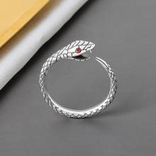 Retro Punk Snake Ring for Men Women Exaggerated Antique Silver Color Opening Adjustable Phoenix Rings Anillo Hombre Bijoux 2024 - buy cheap