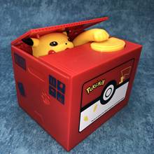 High Quality Electronic Money Box Pokemon Pikachu Piggy Bank Steal Coin Automatically for Kids Friend Birthday Christmas Gift 2024 - buy cheap